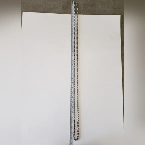 Ann Taylor Silver Tone Faux Pearl And Silver Tone Beaded Necklace - Picture 3 of 13